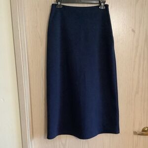 Boden Navy, Straight Jersey Midi Skirt, Size 6